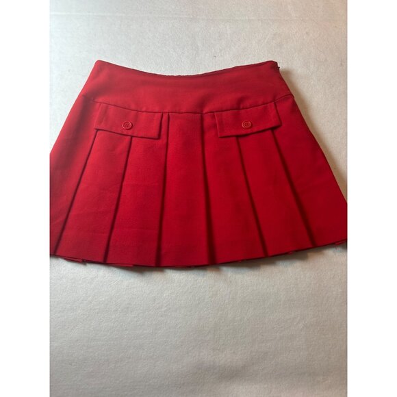 Trina Turk Pleated Mini Skirt With Button Detail - Picture 1 of 7